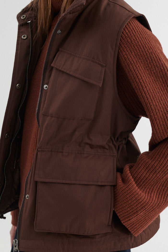 basic-apparel-asani-weste-damen-chicory-coffee-oversized image 5