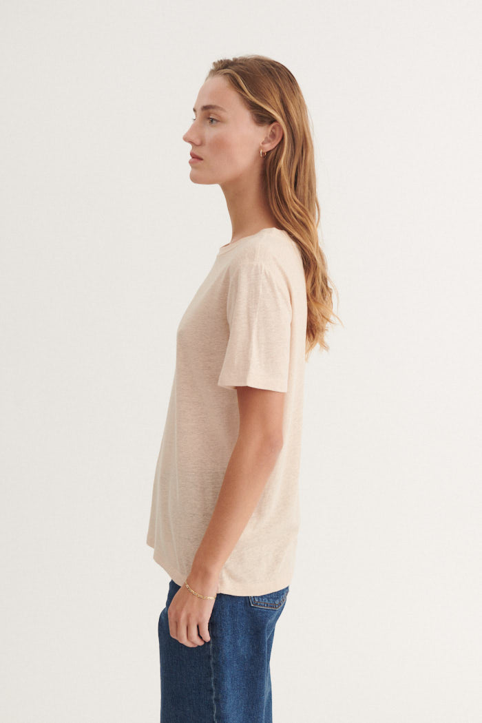 basic-apparel-kali-tee-t-shirt-damen-smokey-grey-leinen image 3