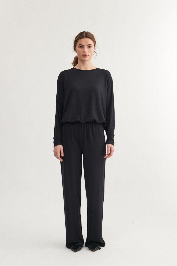 basic-apparel-sadie-blouse-black-damen-bluse-modal-locker image 4