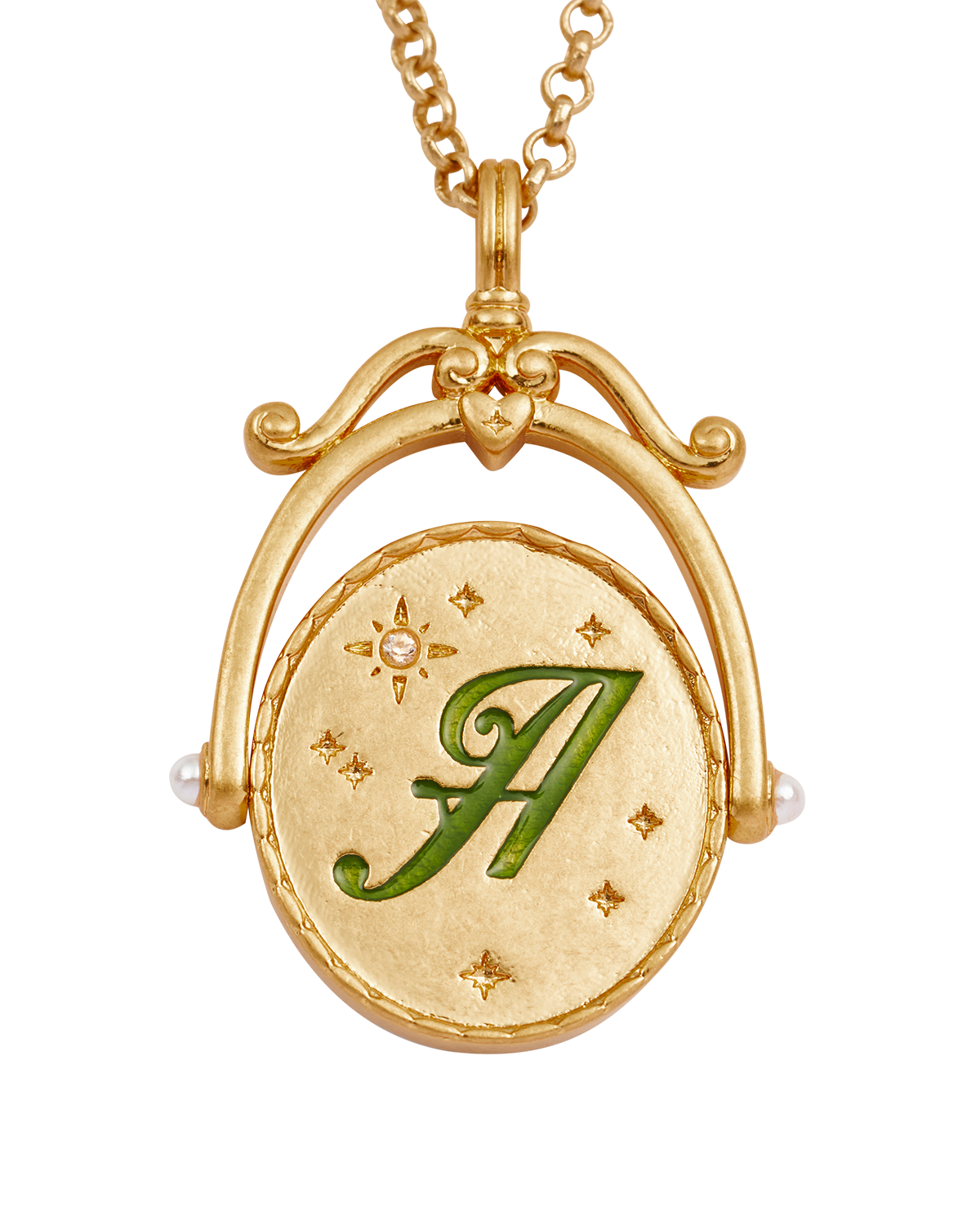fable-england-jewellery-a-initial-anemone-halskette-gold image 1