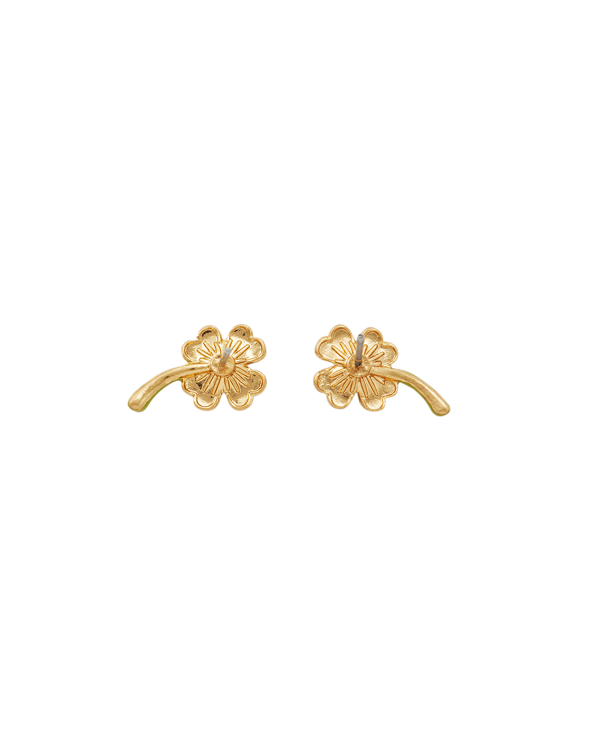fable-england-jewellery-lucky-clover-ohrstecker-gold-gr-n-perle image 4