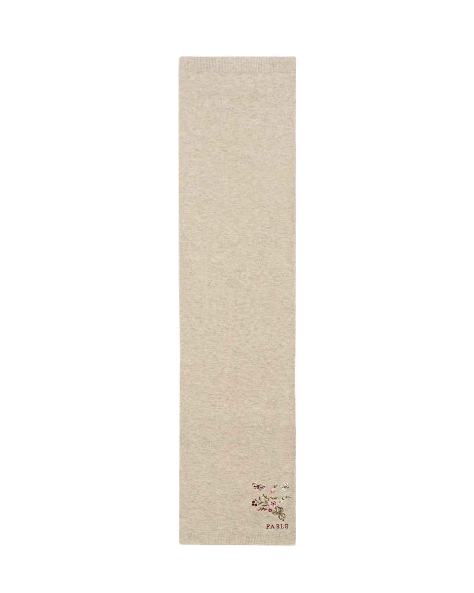 fable-england-eve-floral-strickschal-oat-marl-beige image 1