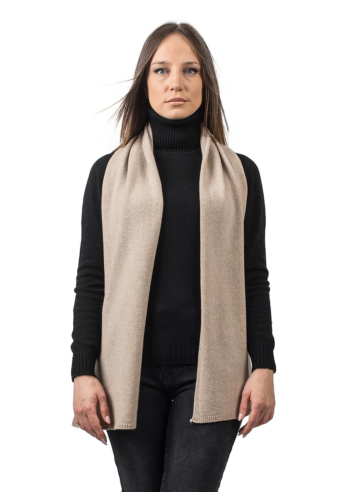 dalle-piane-cashmere-scarf-damen-schal-beige-regenerierter-kaschmir image 1
