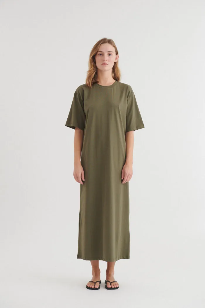 basic-apparel-raja-t-shirt-kleid-damen-gr-n-bio-baumwolle image 1