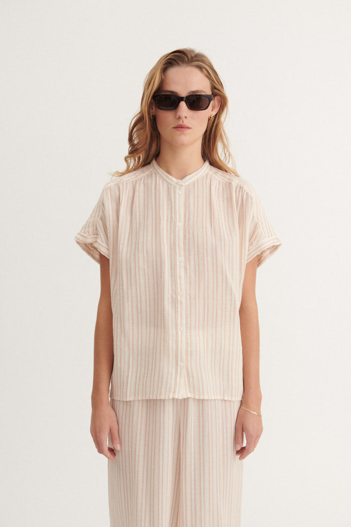 basic-apparel-calli-ss-shirt-streifen-bio-baumwolle-oversize image 1