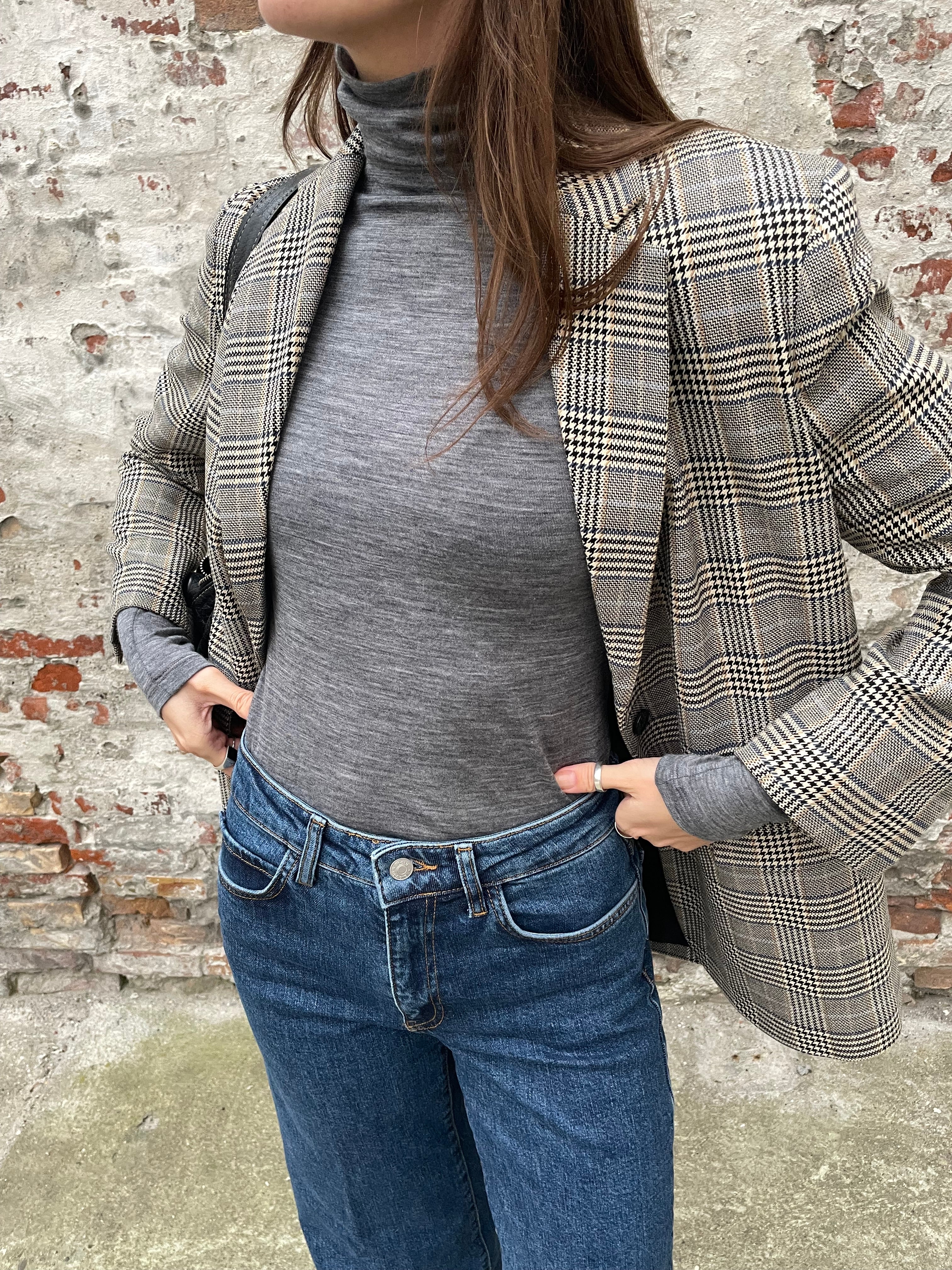 basic-apparel-marjorie-blazer-khaki-schwarz-gemustert image 6
