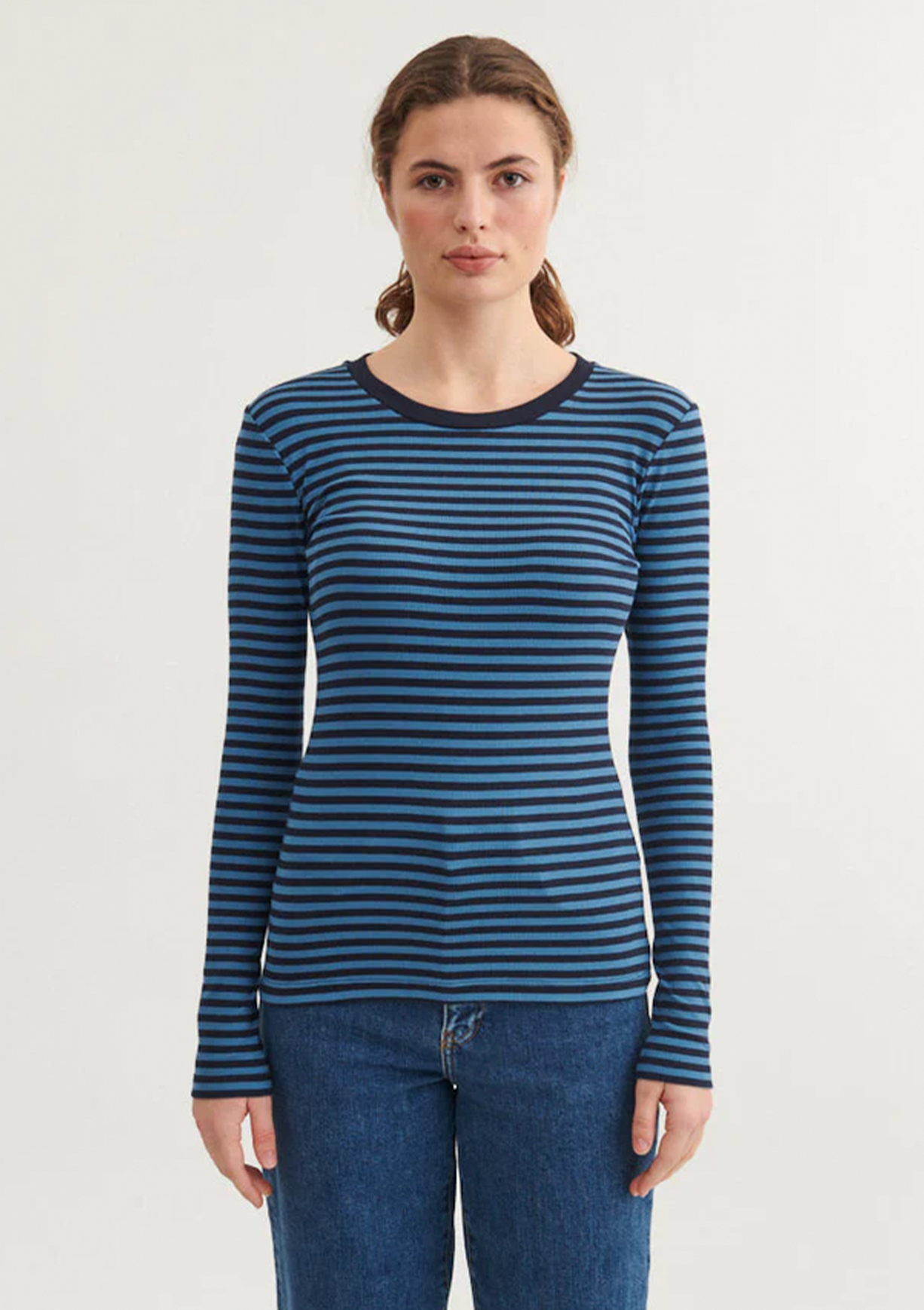 basic-apparel-ludmilla-ls-tee-shirt-copen-blue-bio image 1
