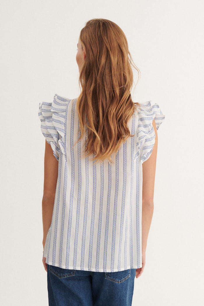 basic-apparel-ada-shirt-bluse-true-navy-bio-baumwolle image 3