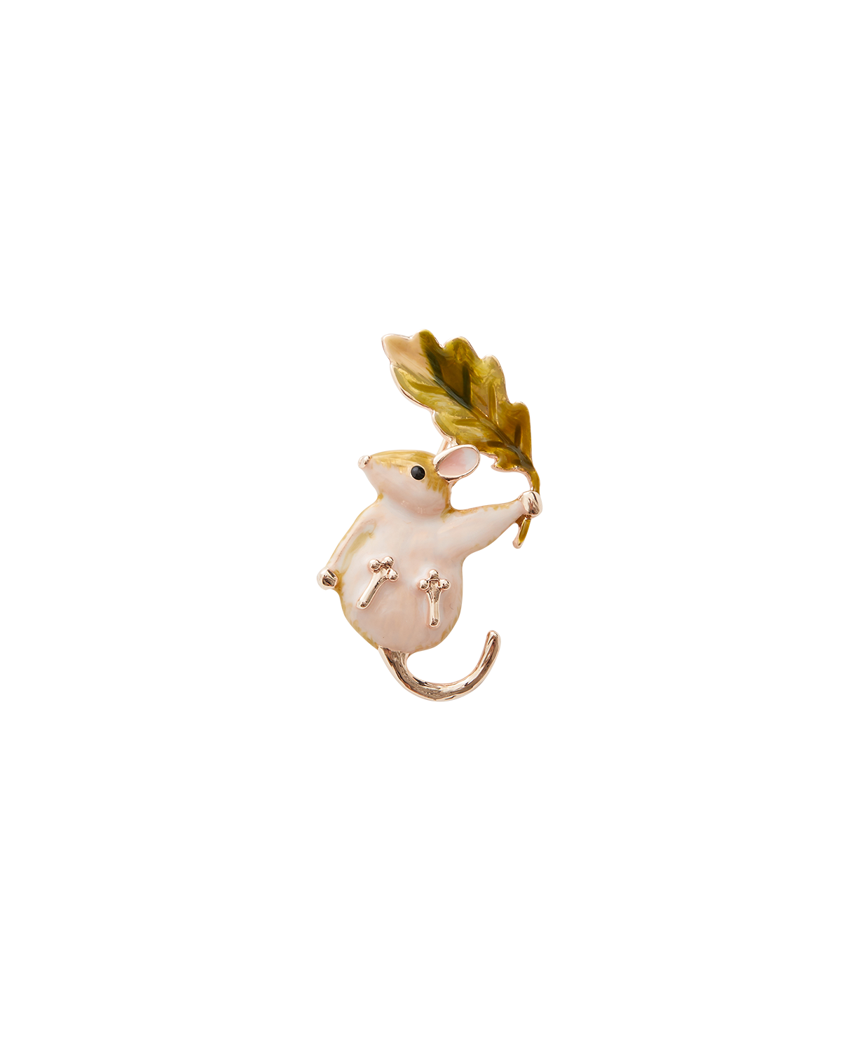fable-england-jewellery-haselmaus-brosche-emaille-ros-gold image 1