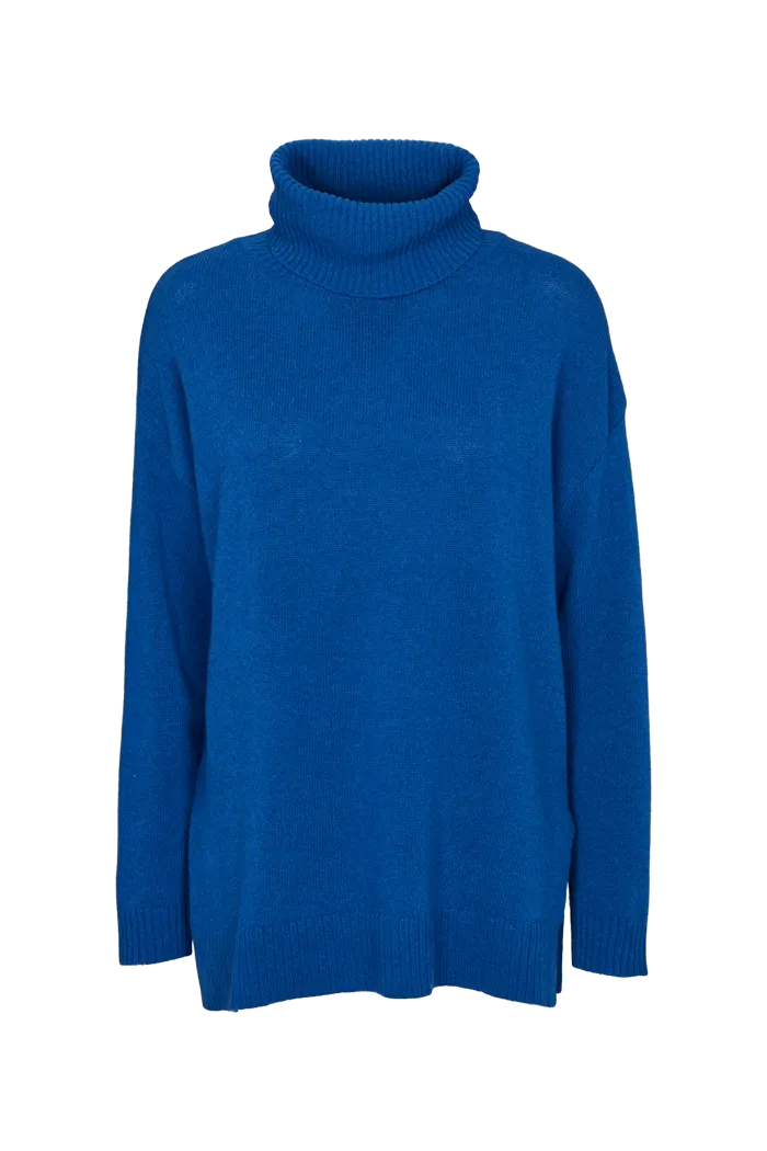 basic-apparel-line-t-neck-strickpullover-princess-blue-wolle image 1
