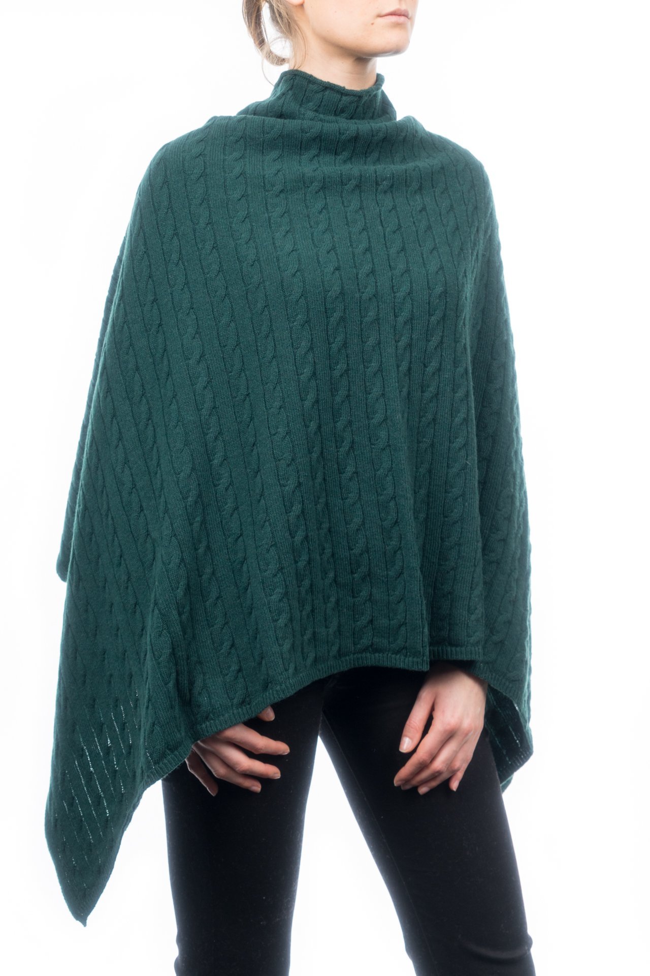 dalle-piane-cashmere-poncho-gr-n-zopfmuster-kaschmir-mix image 2