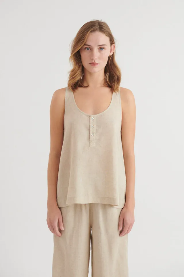 basic-apparel-carina-tank-top-natural-melange-leinen image 1