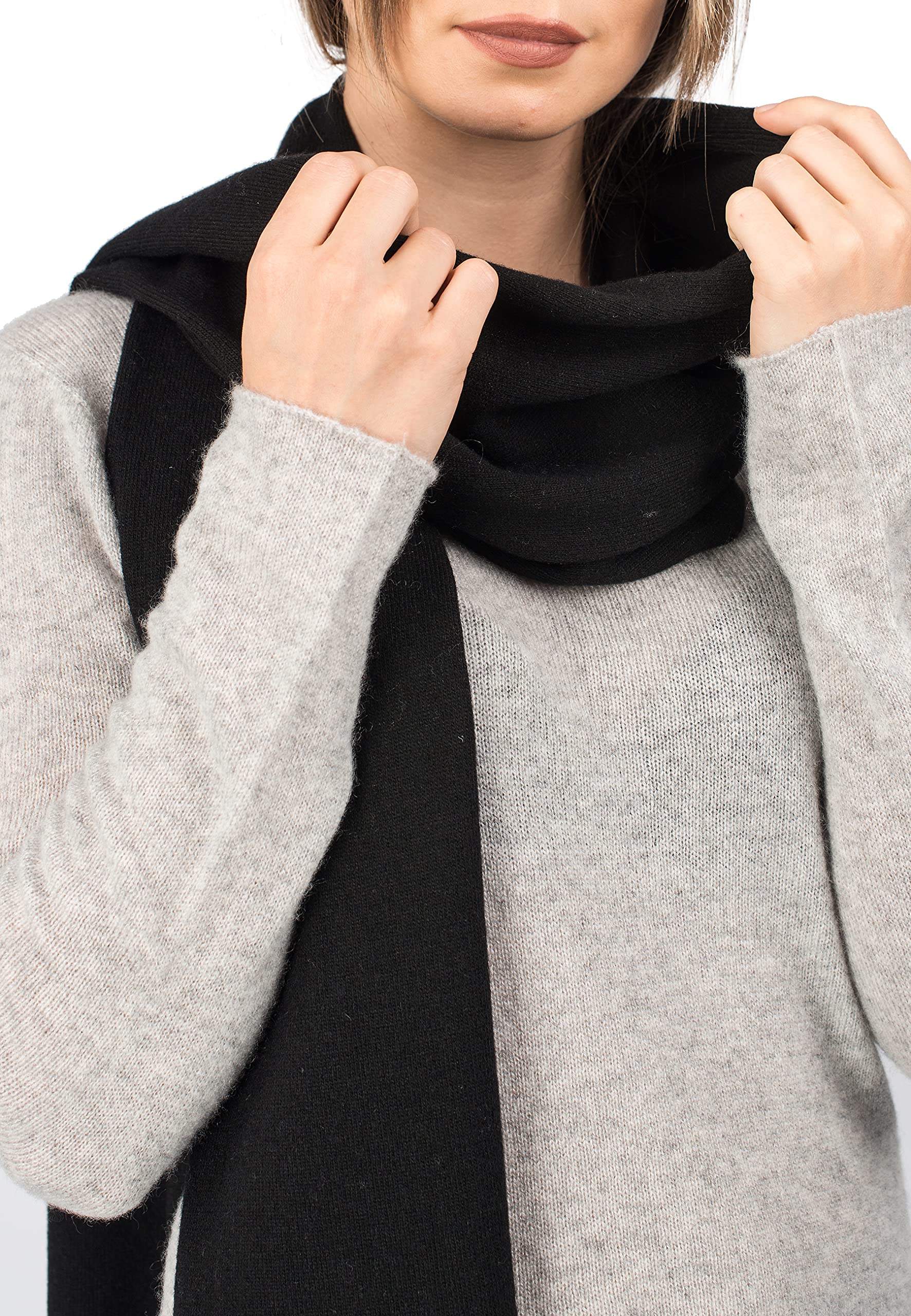 dalle-piane-scarf-uni-kaschmir-woll-mix-schal-schwarz image 3