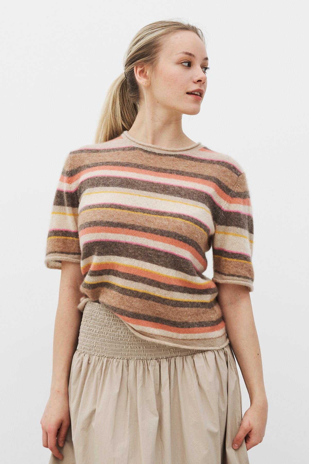 care-by-me-melanie-t-shirt-strickshirt-earth-kaschmir-seide-streifen image 6