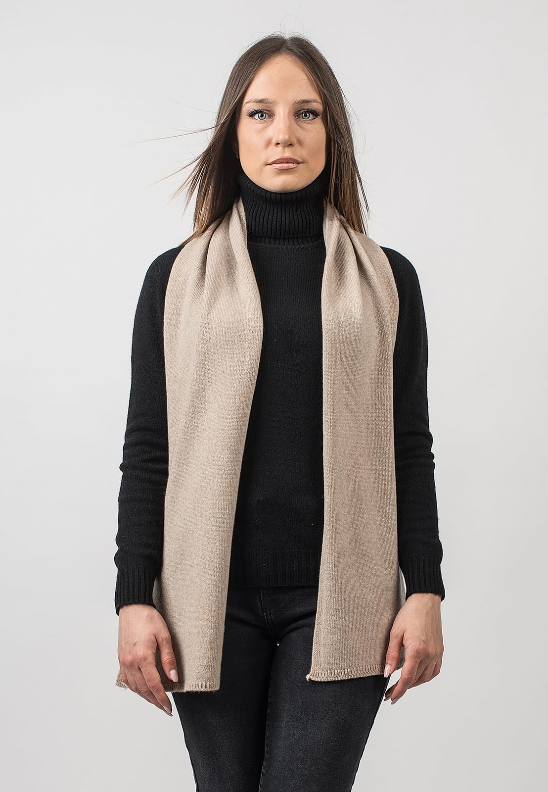 dalle-piane-cashmere-scarf-damen-schal-beige-regenerierter-kaschmir image 4