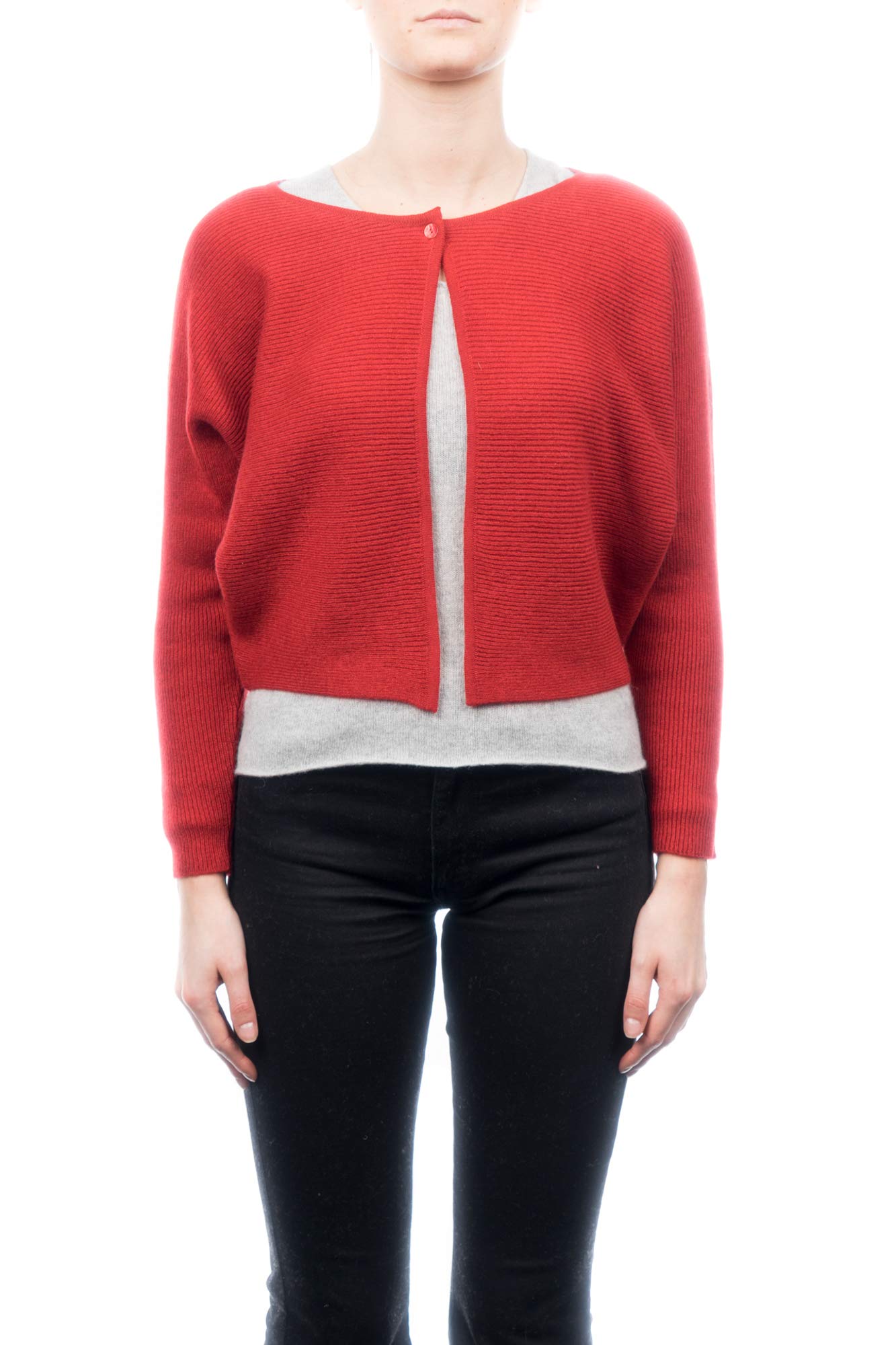 dalle-piane-sweater-strickjacke-kaschmir-rot-mit-kn-pfen image 3
