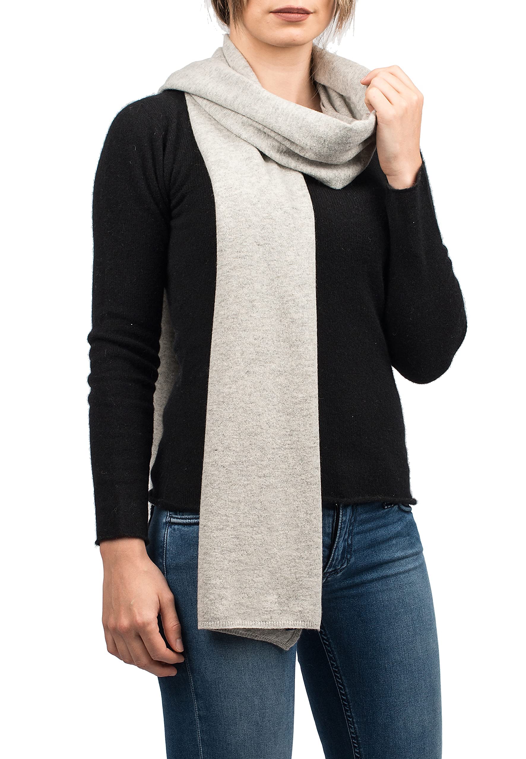 dalle-piane-scarf-uni-kaschmir-woll-mix-schal-grau image 1
