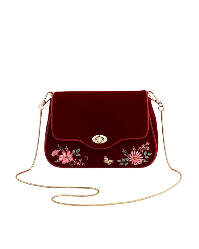 fable-england-mary-clutch-rot-samt-bestickt image 1