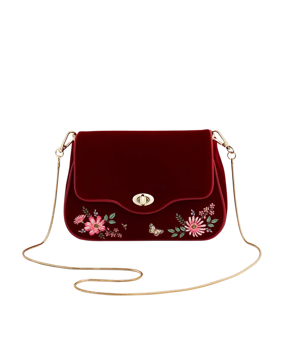 fable-england-mary-clutch-rot-samt-bestickt image 1