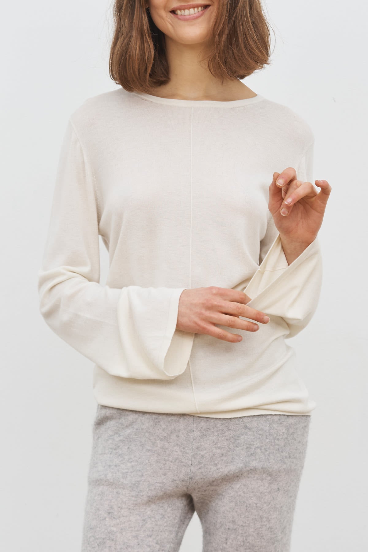 care-by-me-flow-kaschmirbluse-white-s-100-kaschmir-weit image 4