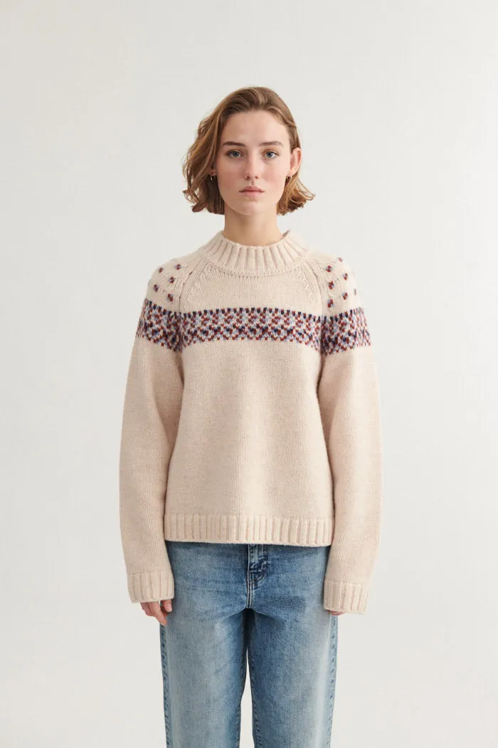 basic-apparel-blanche-sweater-wollpullover-bordeaux-wollmix image 1
