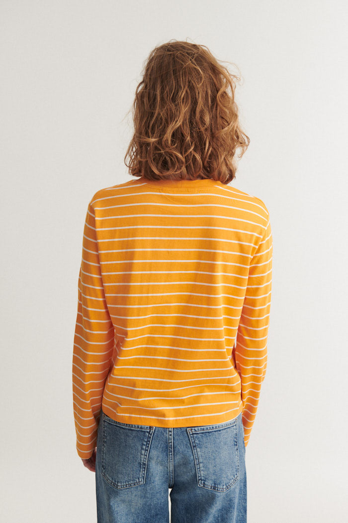basic-apparel-raja-ls-stripe-tee-langarmshirt-abricot-gestreift image 3