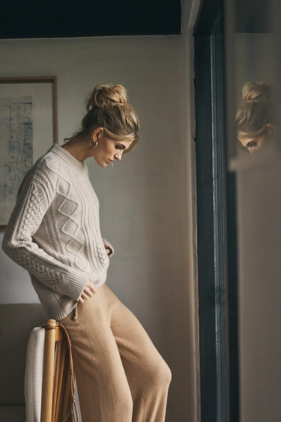 care-by-me-knit-malou-sweater-kaschmir-pullover-wheat image 1