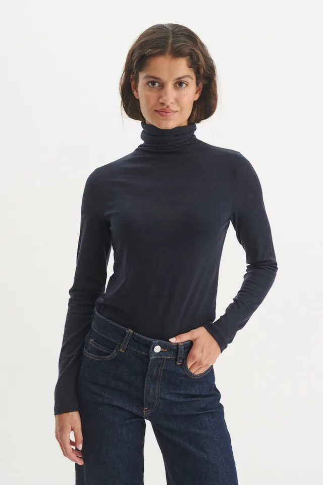 basic-apparel-rinja-t-neck-langarmshirt-sky-captain-wolle image 1