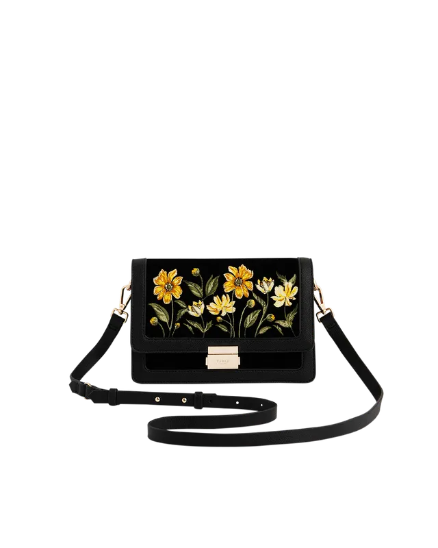 fable-england-botanical-foldover-tasche-schwarz-samt image 1