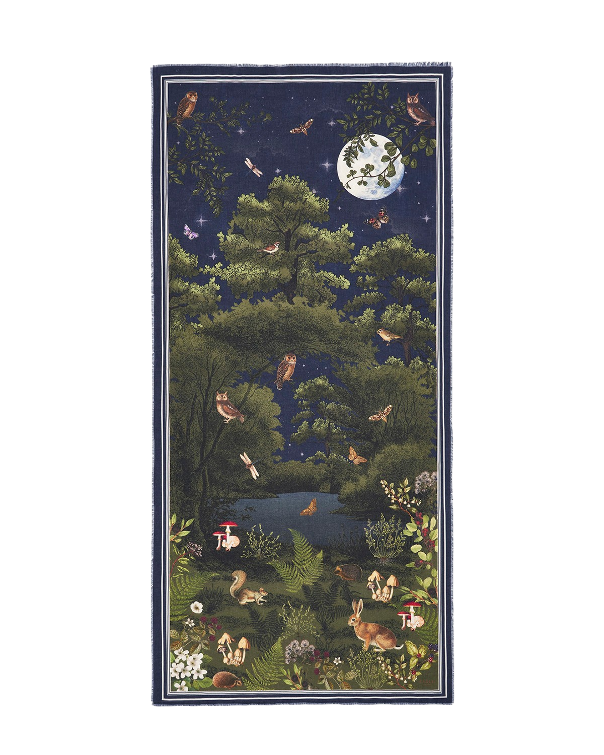 fable-england-scarves-woodland-meadow-schal-navy-gro image 1
