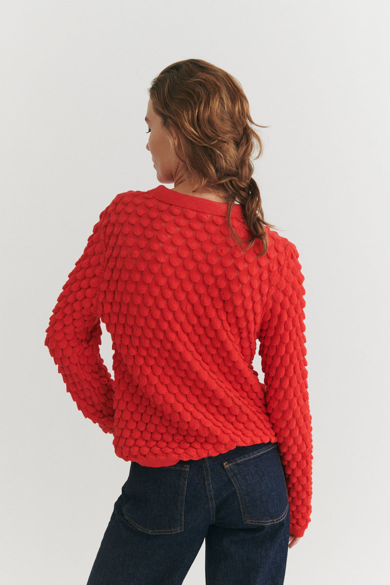 basic-apparel-cilla-polo-sweater-strickpullover-flame-scarlet-bio image 3