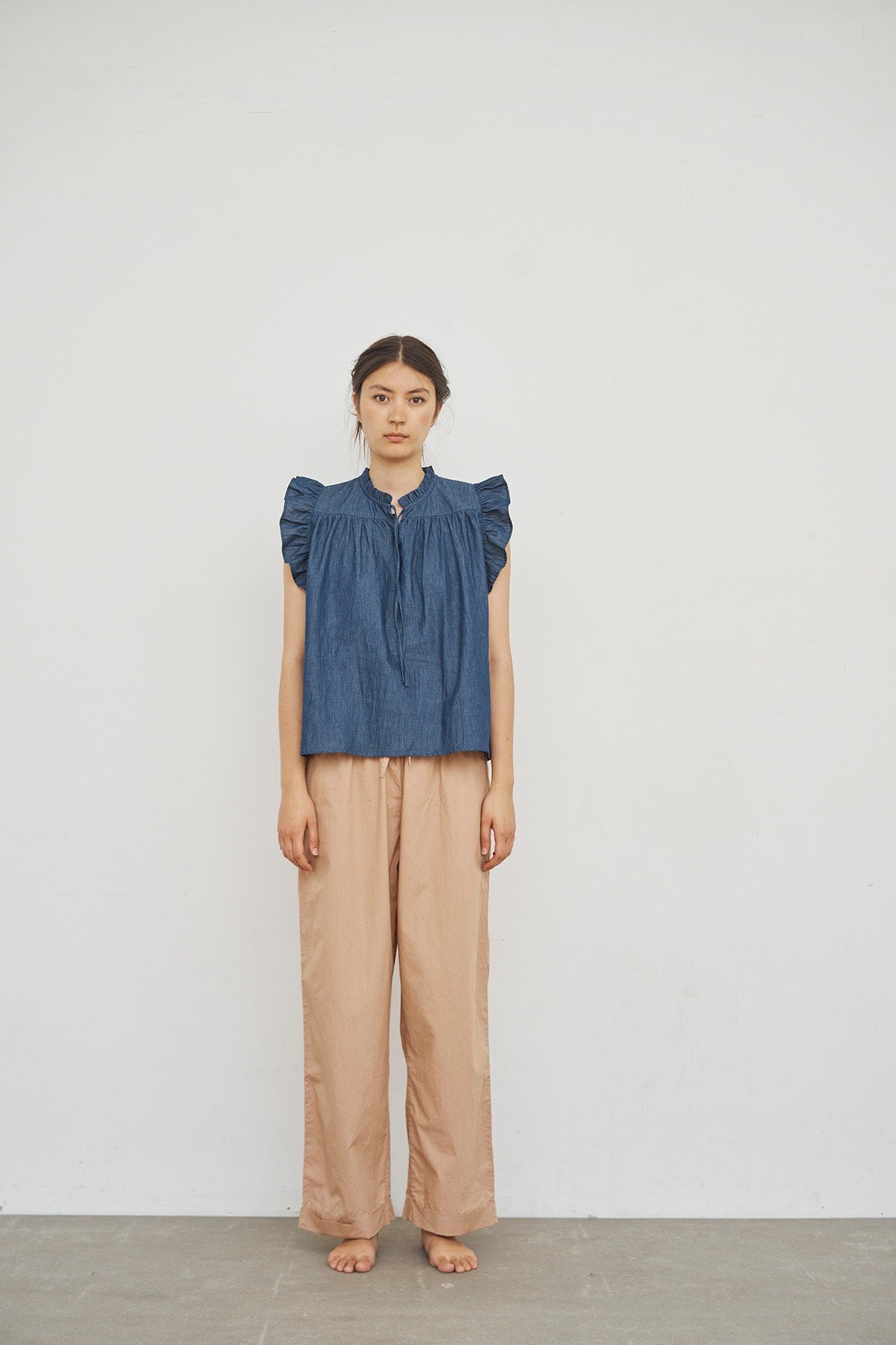 care-by-me-joy-top-denim-oberteil-dunkelblau-bio-baumwolle image 6
