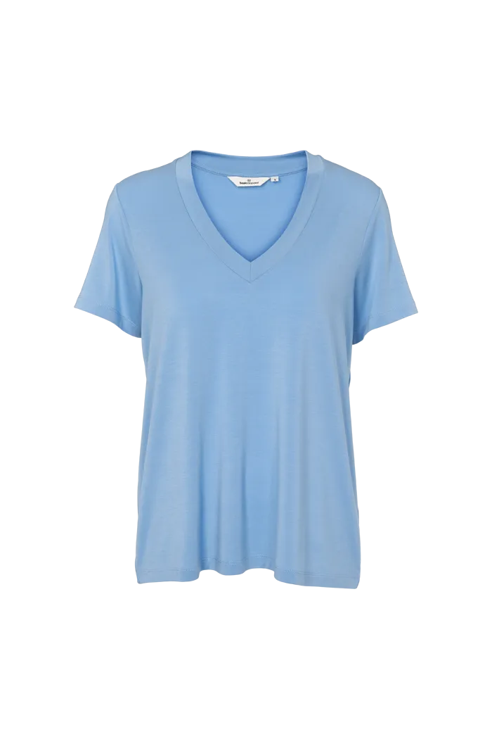 basic-apparel-joline-v-neck-damen-blissful-blue-tencel image 1