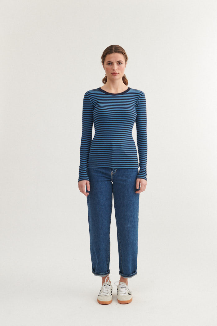 basic-apparel-ludmilla-ls-tee-shirt-copen-blue-bio image 4