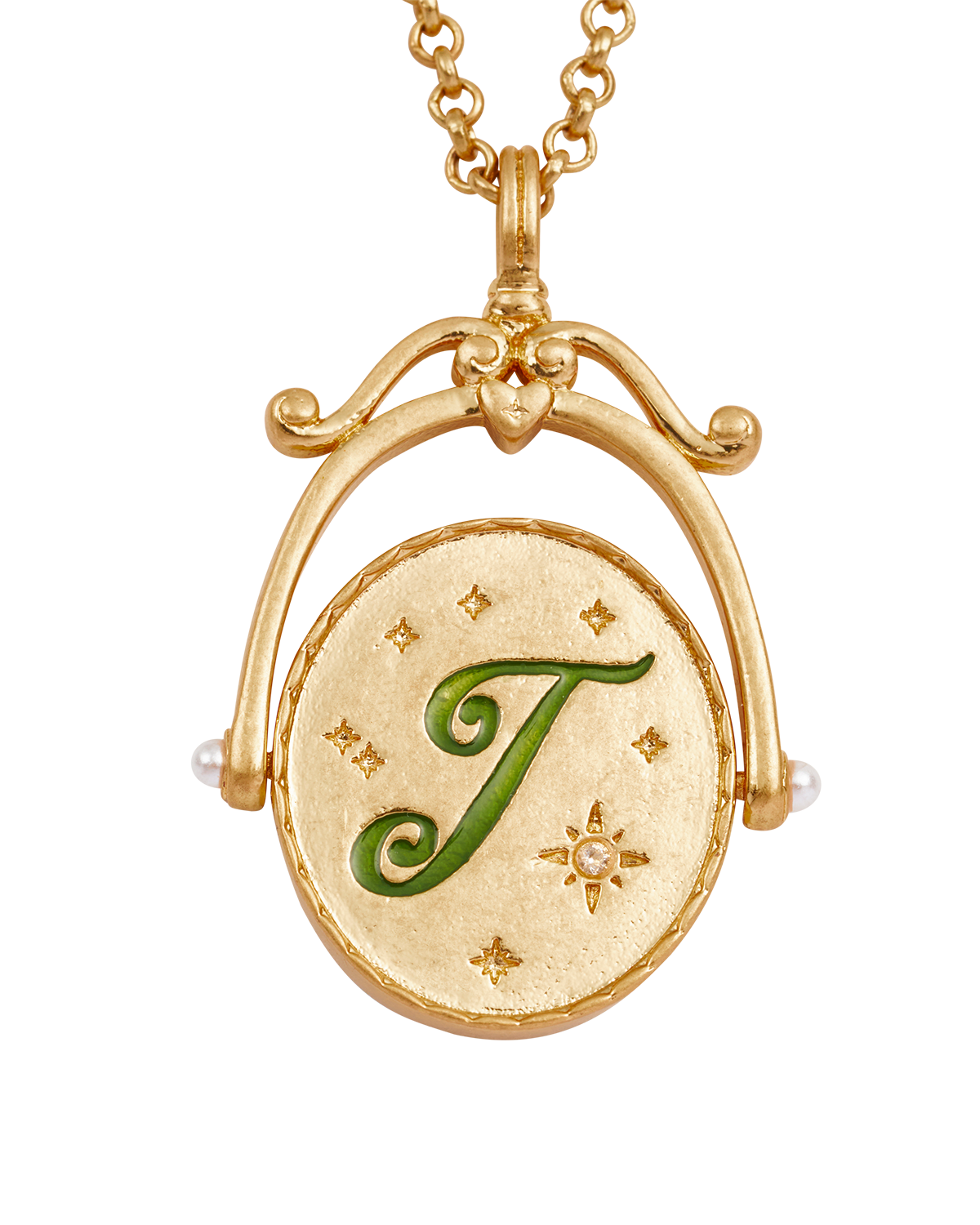 fable-england-j-initial-jasmine-spinner-halskette-gold image 1