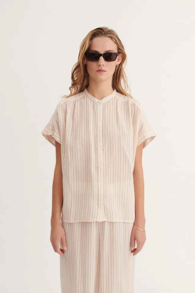 basic-apparel-calli-ss-shirt-streifen-bio-baumwolle-oversize image 1