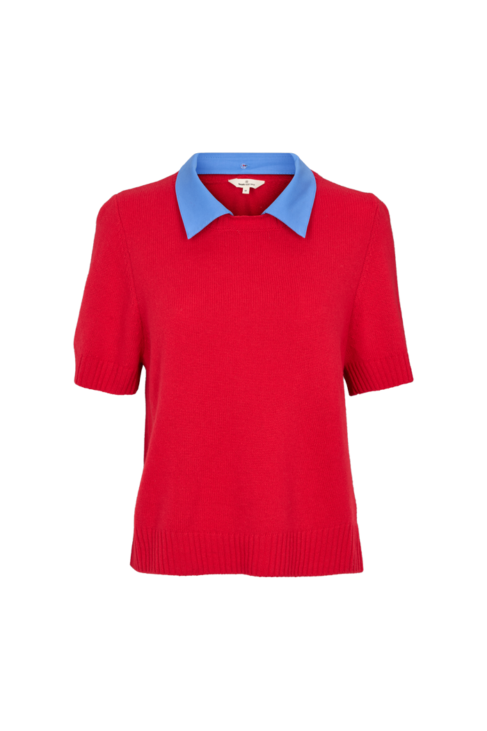 basic-apparel-liz-ss-collar-strickpullover-tomato-merinowolle image 1