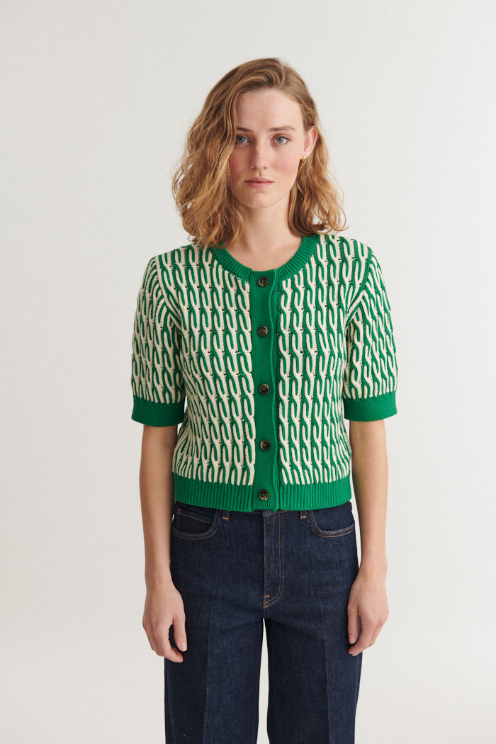 basic-apparel-minie-cardigan-abundant-green-bio-baumwolle image 1