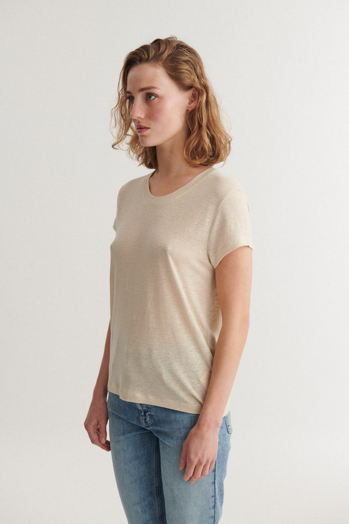 basic-apparel-ashly-ss-tee-summer-sand-leinen image 2