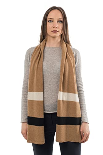 dalle-piane-cashmere-schal-gestreift-100-kaschmir-beige image 6