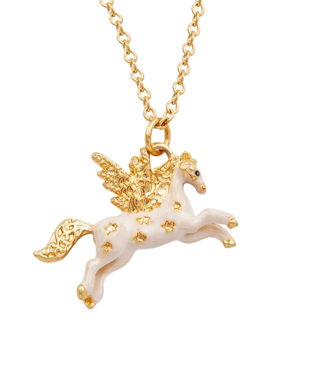 fable-england-pegasus-halskette-gold-emaille-anh-nger image 1