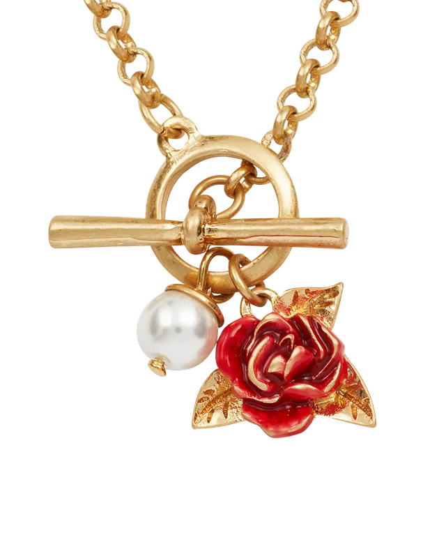 fable-england-english-rose-pearl-toggle-halskette-gold-rot-perle image 1