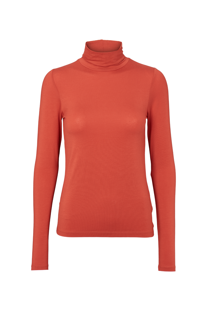 basic-apparel-joline-t-neck-rollkragenshirt-cinnabar-slim-fit image 1