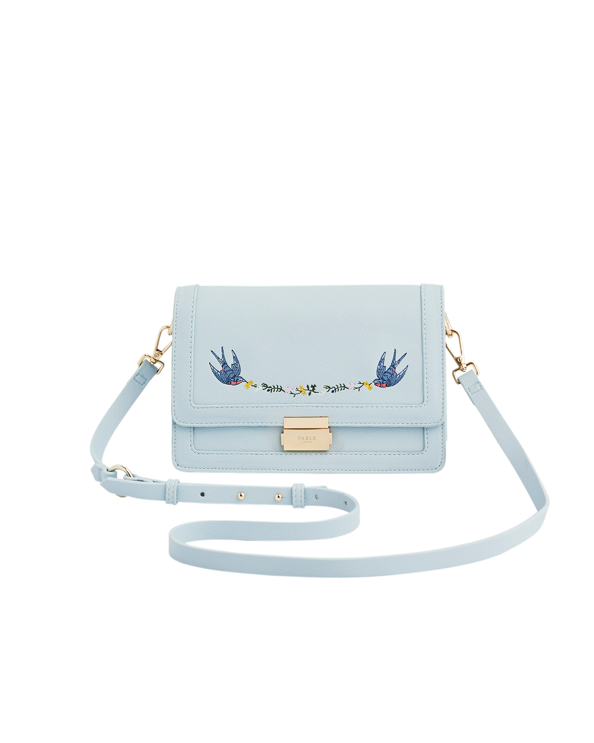 fable-england-handbags-blue-bird-foldover-tasche-hellblau image 1