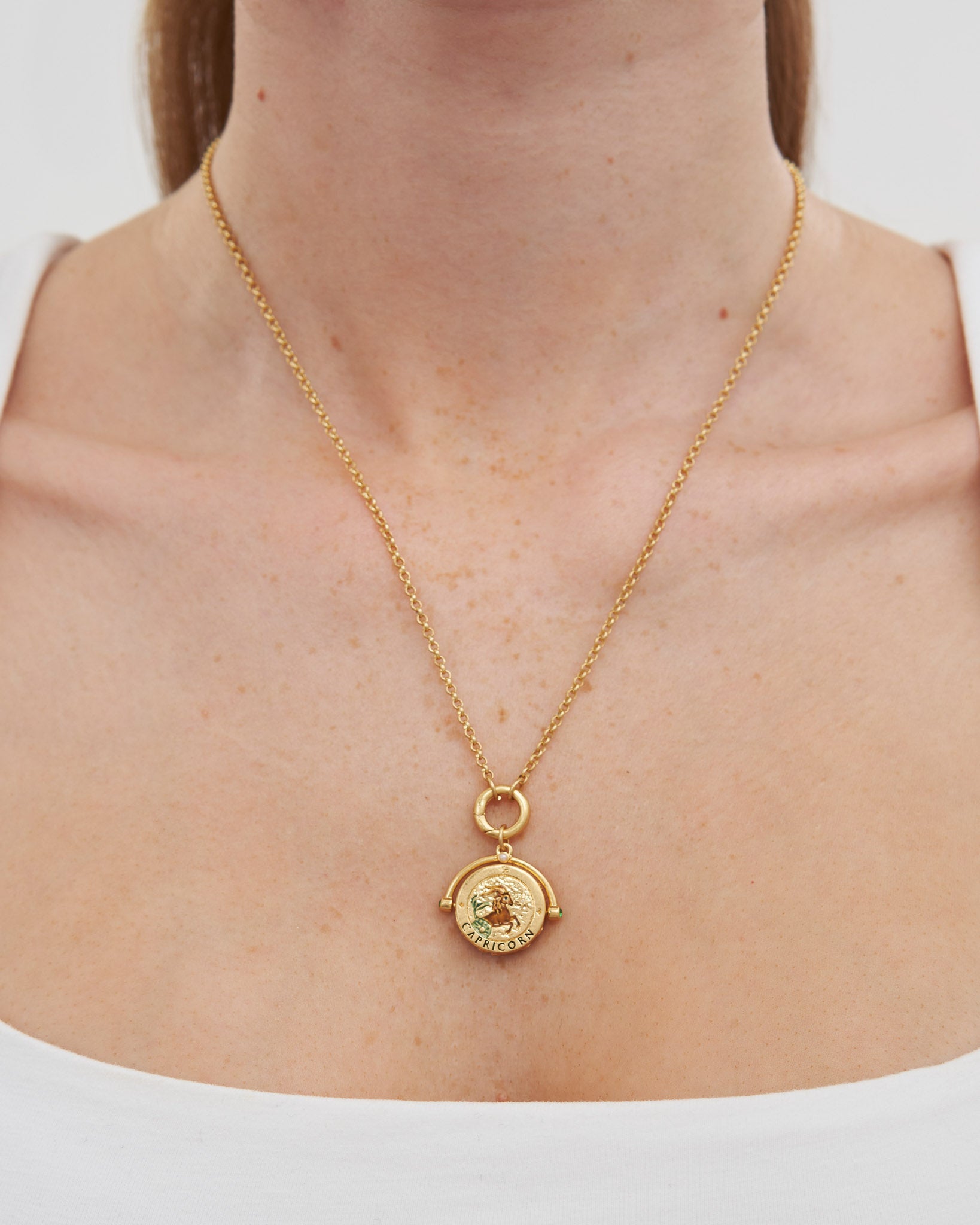 fable-england-capricorn-spinner-kette-gold-steinbock image 2