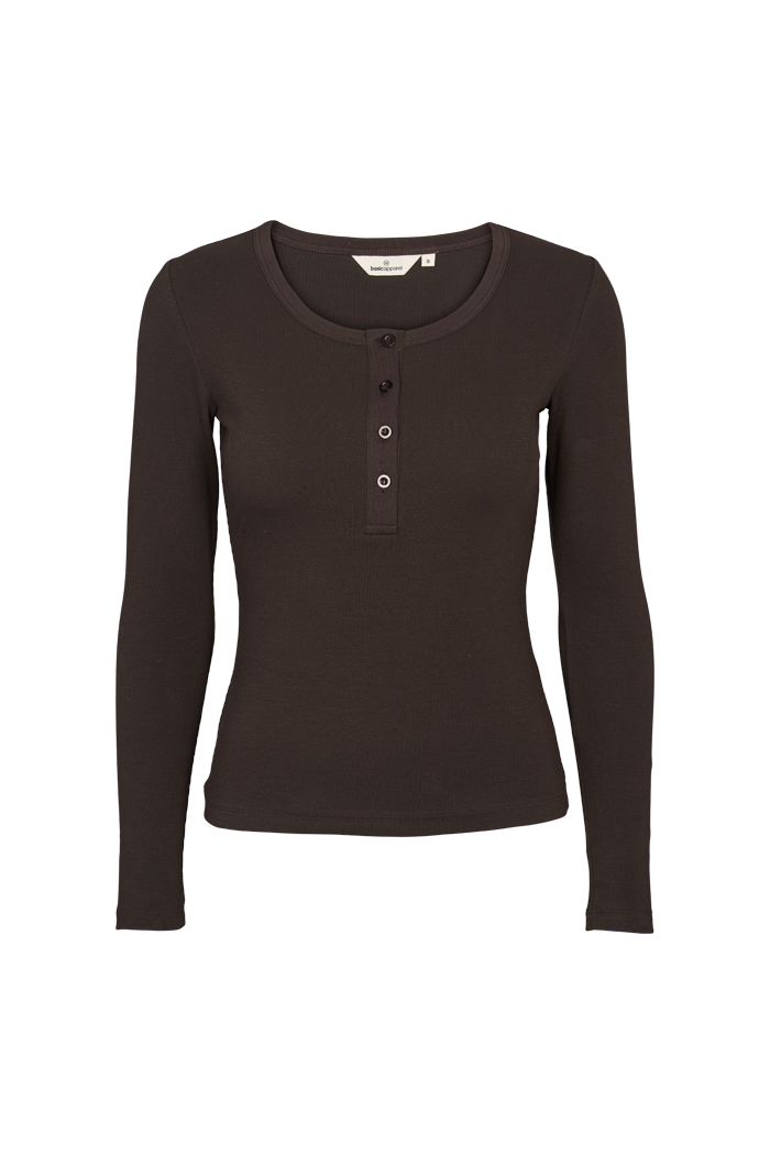 basic-apparel-ludmilla-granddad-langarmshirt-braun-bio image 5