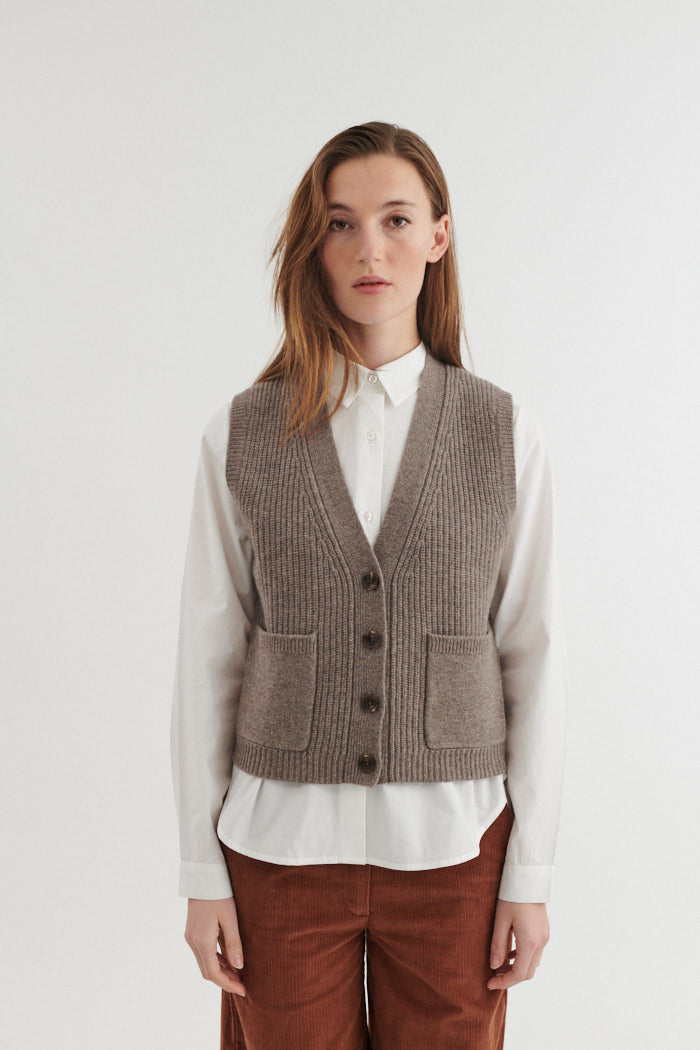 basic-apparel-liz-weste-portobella-merinowolle-damen image 1