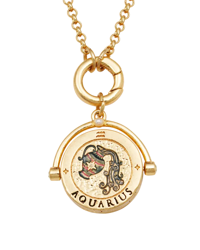 fable-england-jewellery-aquarius-gold-halskette-sternzeichen image 1