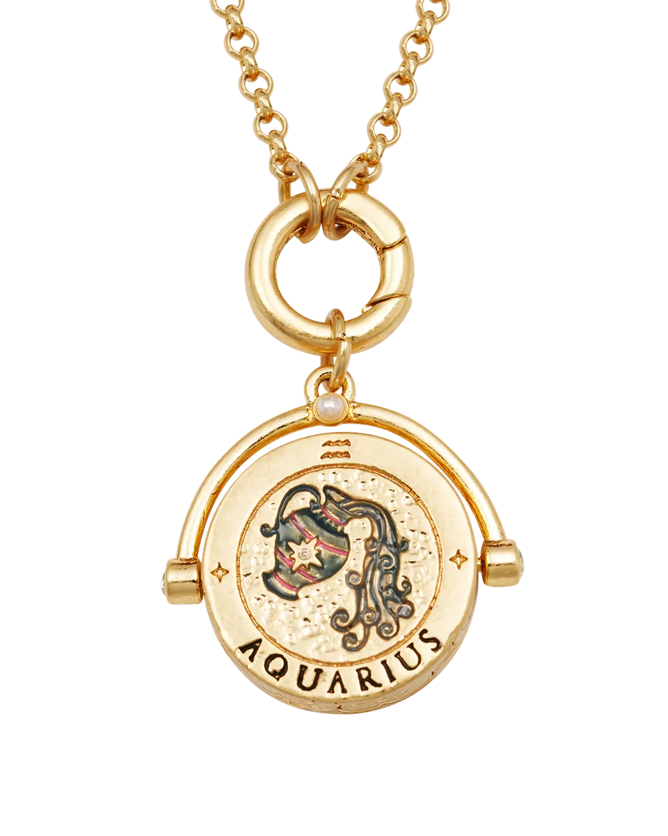 fable-england-jewellery-aquarius-gold-halskette-sternzeichen image 1