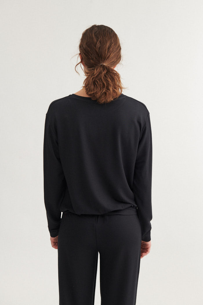 basic-apparel-sadie-blouse-black-damen-bluse-modal-locker image 3